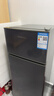 HYUNDAI（韩国现代）小冰箱迷你小型家用冷藏冷冻宿舍出租房办公室双开门二门电冰箱节能省电 100L灰【租房神器+行业热卖】 实拍图