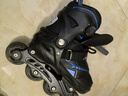 小状元溜冰鞋儿童旱冰鞋成人加厚合金支架轮滑鞋男女头盔护具套装黑蓝M 实拍图