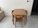 妃儿巢 白蜡木餐桌椅全实木原木纯木功能家日式简约现代小户型折叠伸缩 100餐桌+4张餐椅【全白蜡木】 实拍图