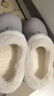 朴西冬季复古博肯防水可拆洗女士棉拖鞋可外穿保暖 浅米灰 42-43 实拍图