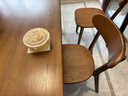 源氏木语实木餐椅北欧风橡木靠背椅家用多材质休闲椅现代简约餐厅吃饭椅子 （白蜡木胡桃色）0.47米圆弧餐椅*4 实拍图