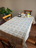 MEIWA桌布防水防油长方形进口小清新PVC台布餐桌布 格子棕  130*180cm 实拍图