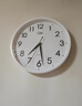 康巴丝（Compas）挂钟客厅 静音钟表客厅石英钟表挂墙时钟 C2866 白色 30.5cm直径 实拍图
