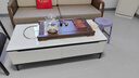 白蚁 岩板轻奢茶几电视柜组合现代简约小户型家用客厅伸缩茶几桌 1.3米4抽茶几（实木板＋岩板） 实拍图
