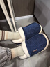 牧童儿童棉拖鞋男冬加绒保暖家居鞋室内软底亲子包跟棉鞋女 浆果蓝230 实拍图