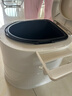 固立特移动马桶老年人坐便器孕妇尿桶简易移动便携式成人塑料卧室坐便椅 白色房间用 【封底双提手内桶】 实拍图