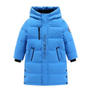 雪中飞【蓄热】童装儿童羽绒服男童女童纯色中大童拼接羽绒服浅蓝130cm 实拍图