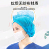 舜选一次性头套帽子防尘无尘帽SHW100无纺布厨房厨师网帽发套条形隔离帽白色100只/袋19英寸270克 实拍图