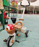 Babyjoey英国儿童三轮车脚踏车1-5岁简易自行车多功能手推车小蜜蜂 复古咖 实拍图