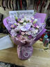 艾斯维娜鲜花速递向日葵混搭花束生日礼物全国同城配送 紫玫瑰混搭花束 实拍图