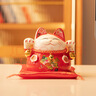 赟娅招财猫存钱罐日式创意小摆件陶瓷迷你店铺开业收银台可爱生日礼物 金运进宝（含礼盒+布垫） 实拍图