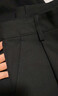 太平鸟男装 垂感西裤黑色春秋宽松阔腿休闲裤商务休闲男士西装裤 黑色3（宽松）缝标款 L 实拍图