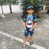 速浪儿童泳衣男童连体大童防晒保暖专业游泳温泉水上乐园 鲨鱼嘟嘟150 实拍图