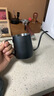 兰琦欧分享手冲咖啡壶咖啡过滤杯细口壶不锈钢家用咖啡器具挂耳长嘴水壶 食品级材质手冲咖啡壶 600ml黑色带盖 实拍图