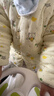 棉谷朵宝宝纯棉花手工棉袄男女宝宝居家服冬季加厚保暖幼儿小孩童装棉衣 黄色条纹 100cm 实拍图
