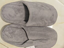京东京造【日式软底】拖鞋轻简软弹加厚毛绒保暖棉拖鞋男士款深灰色43-44 实拍图