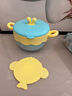 COOKSS 宝宝餐盘硅胶婴儿学吃饭分格儿童餐具辅食碗餐盘带吸盘 双拼橙 实拍图