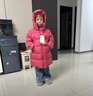 保姆鹅  【风墙】儿童羽绒服宝宝中长款护脸加厚外套保暖童装[NG2664] 石榴粉 130 实拍图