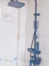 泊恩尼明装淋浴花洒套装全套增压淋浴器全铜浴室家用卫生间沐浴花洒全套 雅黑色丨四出水-方形花洒套装 实拍图