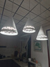雷士（NVC）雷士照明LED餐吊灯餐厅吧台灯具现代简约铁艺三头吊灯 白色 实拍图
