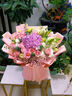 艾斯维娜鲜花速递向日葵混搭花束生日礼物全国同城配送 绣球粉玫瑰大花束 实拍图