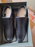 蜘蛛王棉鞋男冬季商务休闲羊毛保暖皮鞋套脚中老年爸爸棉靴 黑色 40  实拍图