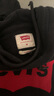 Levi's【特价来袭】李维斯情侣同款经典宽松休闲logo套头连帽卫衣 黑色 19622-0005 M 实拍图