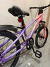 凤凰山地自行车男女变速山地车碟刹青少年儿童自行车学生单车 星际 粉紫【变速+三刀轮】 20寸【适合125-160cm】 实拍图