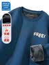 JEANSWEST LIFE真维斯加绒卫衣男加厚冬季保暖圆领打底衫潮牌小字母无帽外套男 实拍图