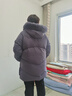 鸭鸭（YAYA）妈妈装羽绒服女中长款冬季新款中老年加厚保暖狐狸毛领羽绒外套CF 紫色DYYR6B0020 4XL 实拍图