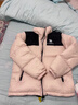 骆驼（CAMEL）【小太阳】户外羽绒服秋冬新款男女加厚保暖羽绒服面包服防泼水 白玉粉/幻影黑，A33CAPN163E S 实拍图