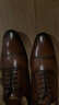 德赛（DESAI）三接头休闲男鞋商务正装皮鞋男尖头牛津英伦婚鞋 棕色    38    实拍图