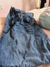 优衣库女装男装宽松廓形牛仔裤/弯刀镰刀裤子25秋冬新款479000 67 海蓝色 23 /150/58A 实拍图