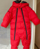 保姆鹅 宝宝羽绒多功能连体服婴儿羽绒服连身服抱服外出服睡袋[NG2665] 中国红(黑) 90cm 实拍图