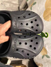 CROCS卡骆驰洞洞鞋贝雅男鞋女鞋轻便耐磨一脚蹬拖鞋休闲鞋|10126 黑色-001 40 (250mm) 实拍图