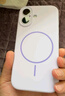 斯幻柯适用苹果17手机壳液态硅胶iPhone17手机壳17磁吸苹果17保护套纯色Magsafe高级简约全包ai按键紫 实拍图