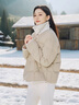 坦博尔轻薄饼干羽绒服女短款翻领保暖时尚韩版外套TD236266 黄油蜜 XL 175/96A 实拍图