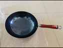 章丘铁锅正宗手工锻打铁锅无涂层物理不粘锅炒锅老式家用炒菜锅厨具轻音 标准版古法烤蓝(已干烧） 30cm 实拍图