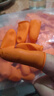 百舸 乳胶手指套 加厚防滑止滑乳胶麻点指套 劳保点钞乳胶无尘耐磨指套 橙色100个L码 CW274088 实拍图