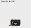 CHARLES&KEITH经典菱格链条小方单肩斜挎包包女包生日礼物CK2-70160131 Black黑色 小包 实拍图