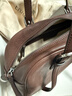 裘真植鞣头层羊皮悠悠保龄球包女复古休闲大容量手提单肩包 咖啡色肩带款-羊皮 预售21天 实拍图