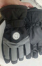 目丸保暖手套男女户外冬天骑行防寒风加绒厚触屏女防水冬季棉滑雪手套 5#雪花圆标藏青色（拼色男款） 实拍图