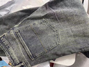 顶峰保罗（Dingfengbaoluo）美式牛仔裤男秋季高街直筒宽松潮牌男生阔腿长裤DFS05复古蓝L 实拍图