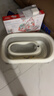 iuu婴儿洗澡盆 可折叠宝宝浴盆大号 洗澡神器躺托浴架新生儿童用品 【北欧灰】+可调节感温浴架 材质：FAD食品级材质检测认证 实拍图