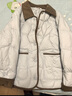 坦博尔羽绒服女短款翻领韩版宽松女士灯芯绒外套TD236266 奶茶棕 165  实拍图