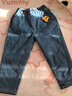 巴拉巴拉童装儿童牛仔裤男童女童加绒裤子秋冬宽松哈伦裤 牛仔中蓝88201 110 cm 实拍图