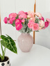 京东鲜花粉色花瓶玻璃摆件客厅插花琉璃轻奢高级感小众设计感水培装饰乔迁 实拍图