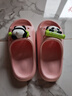 土豆屋儿童拖鞋中大童小孩室内外防滑软底凉拖鞋 熊猫绿色230码 实拍图