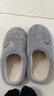 大嘴猴（Paul Frank）棉拖鞋男情侣时尚简约厚底家居保暖冬季拖鞋PF6661灰色280 实拍图