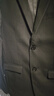 罗蒙（ROMON）西服套装男士小西装外套职业正装修身休闲伴郎服 黑色XL 实拍图